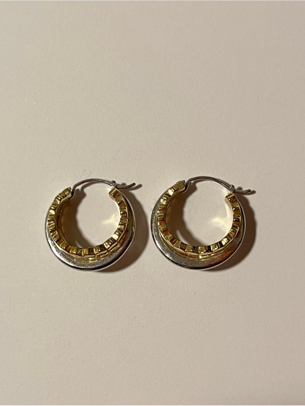 Kendra Scott Two-Tone Silver and Gold Hoop Earrings
